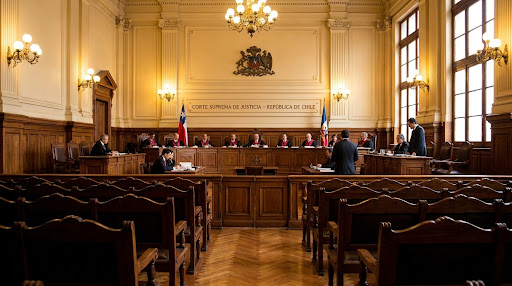 Interior de la Corte Suprema de Justicia de Chile